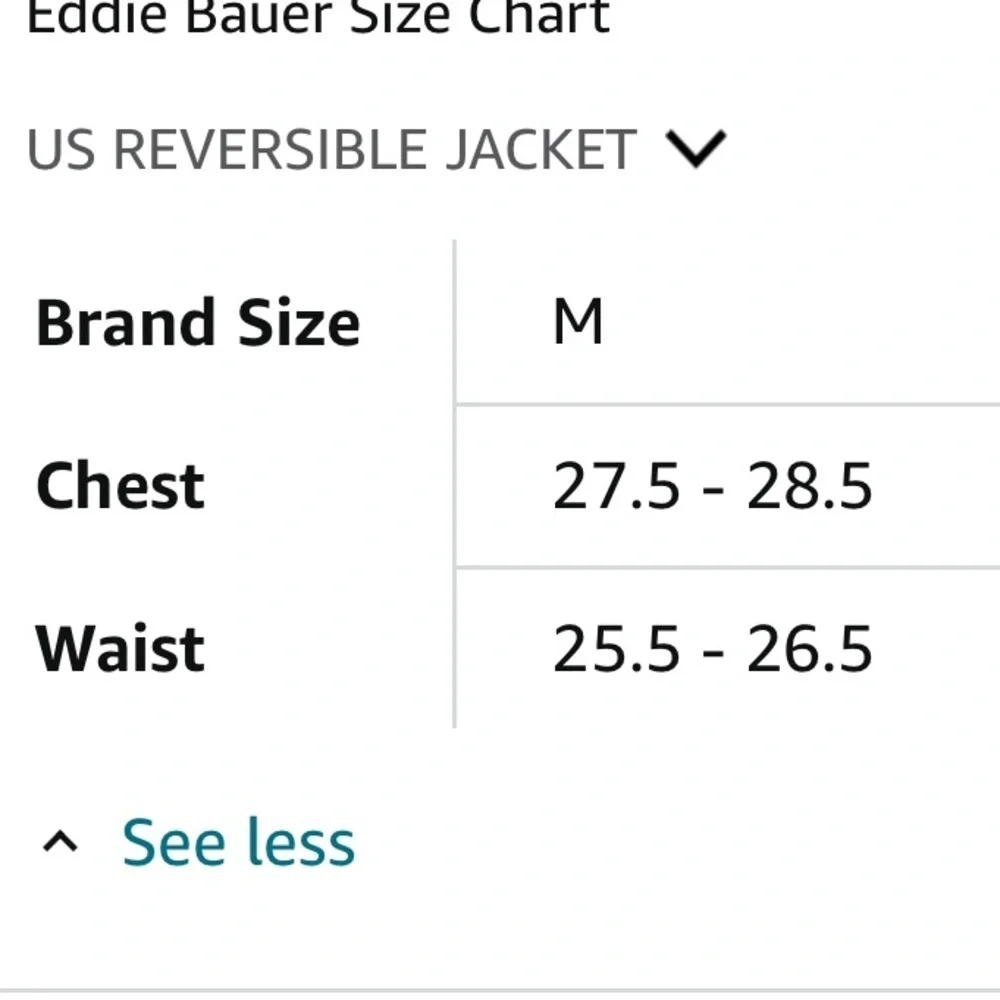 Eddie Bauer Reversible down filled Hooded Jacket - size M​